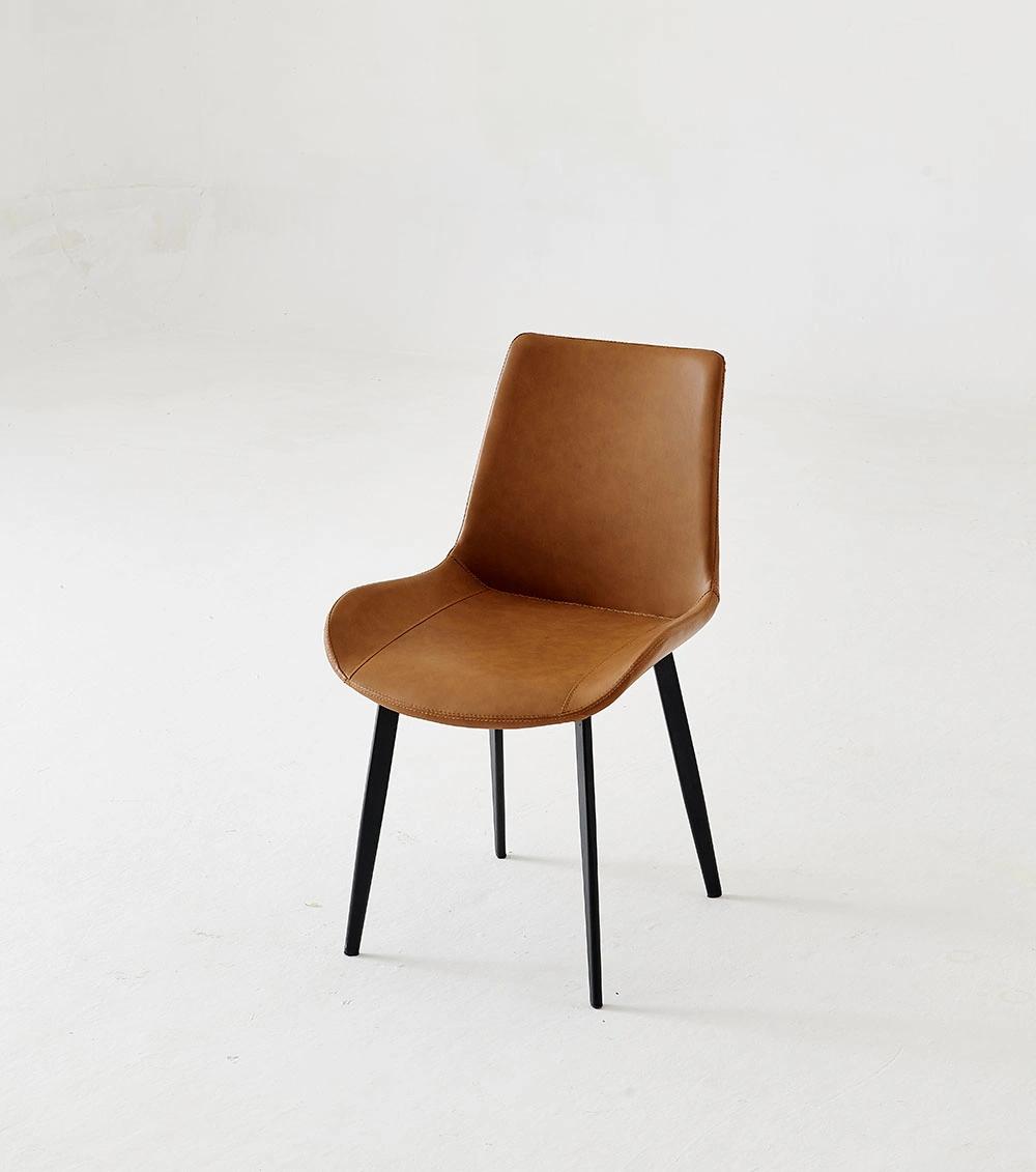 New Design furniture PU Leather Brown Dining Chair