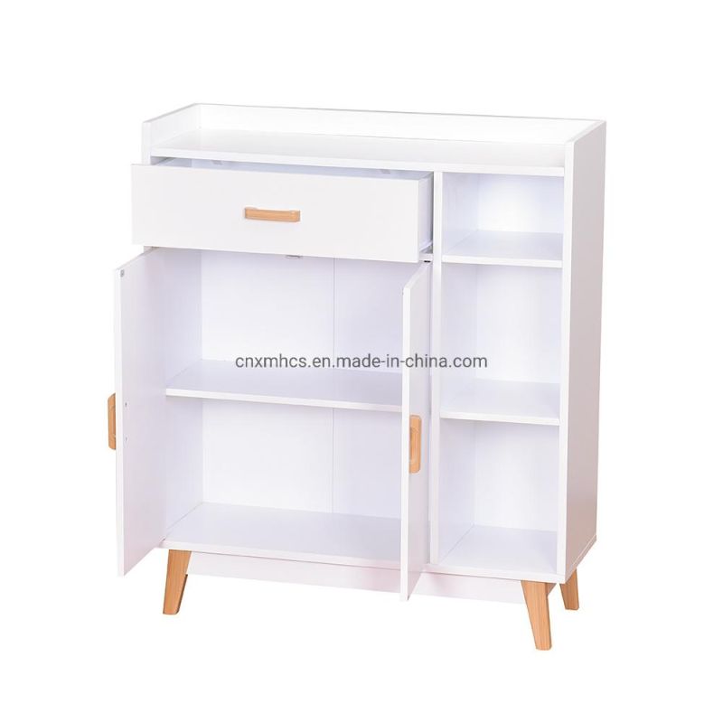 Home Furniture Wooden Cabinet Bookcase Multifunctional Storage Cabinet with Display Shelves Livingroom Bedroom