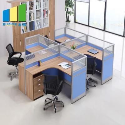 Modern Office Desk Modular Height Adjustable Office Aluminum Glass Workstation Partitions