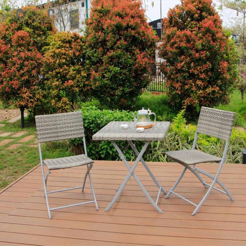 Modern Outdoor Furniture Home Hotel Restaurant Patio Garden Sets Dining Table Set Iron Rattan Table and Chair