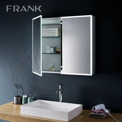 Bathroom Mirror Cabinet with Storage and LED Light