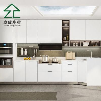 White Color Particle Board Melamine Kitchen Cabinet