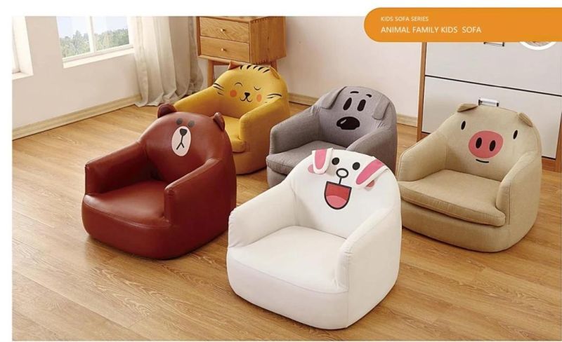 Modern Kids Sleeping Sofa, Leather Folding Sofa, Children Living Room Baby Sofa, Children Furniture Sofa, Day Care Center Sofa, Soft Single Sofa