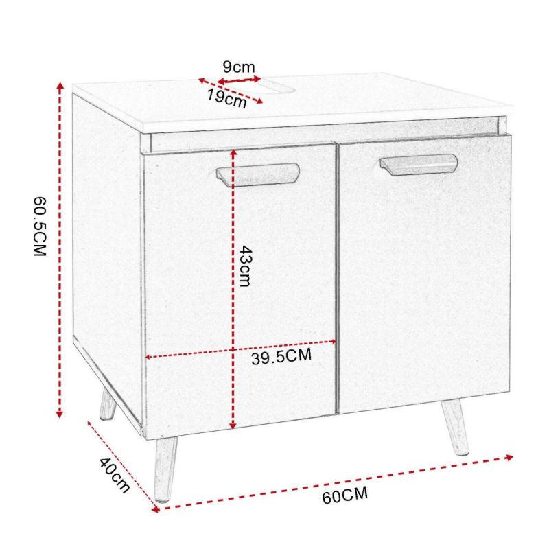 Bathroom Under Basin Vanity Sink Cabinet Storage Unit Cupboard Furniture