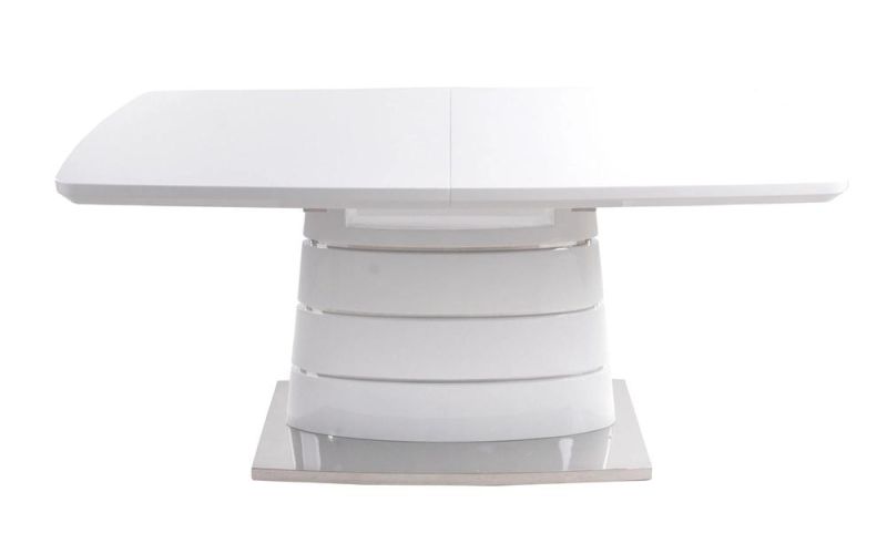Modern High Temperature Corrosion Resistant Sliding Extendable Dining Table for Big Family Dine Together Use