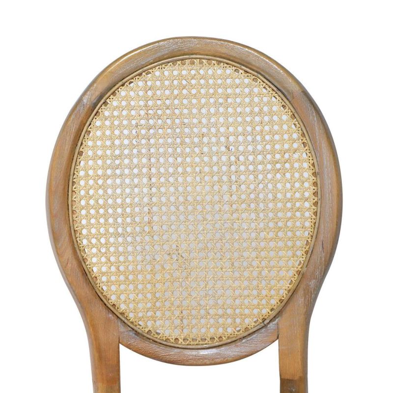 Stackable Round Back Rattan Louis Chair for Wedding