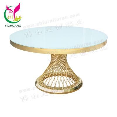 Postmodern Light Luxury Home Guest Restaurant High-End Large Apartment Glass Stainless Steel Dining Table