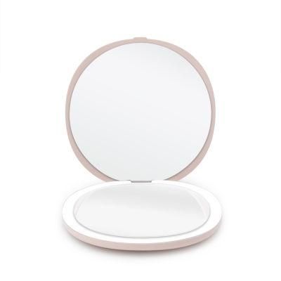 Decoration Double Sides 3X Magnifying Pocket Makeup LED Compact Mirror