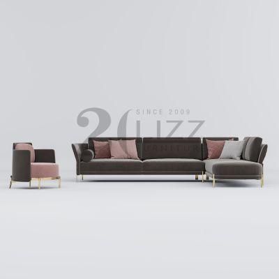 Contemporary Newly Design Stylish Chic Style Velvet Living Room Couch Leisure Fabric Sofa