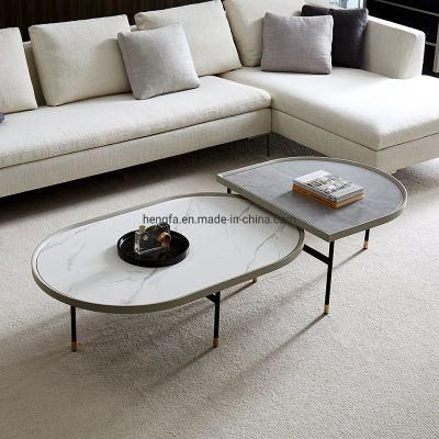 Modern Furniture Round Nesting Hotel Wrought Iron Legs Coffee Tables