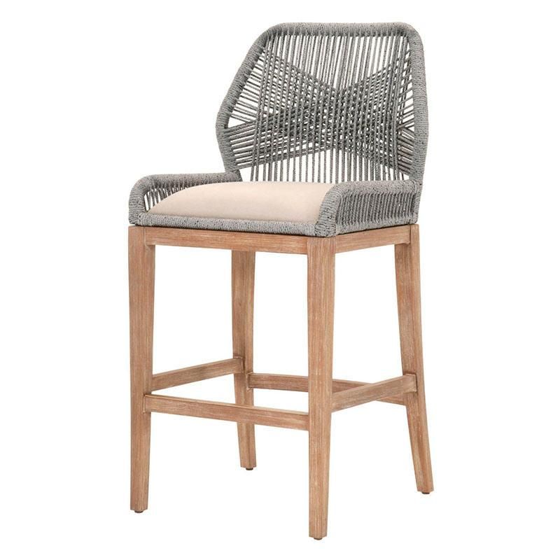 Outdoor Counter Stool with Removable Upholstered Seat