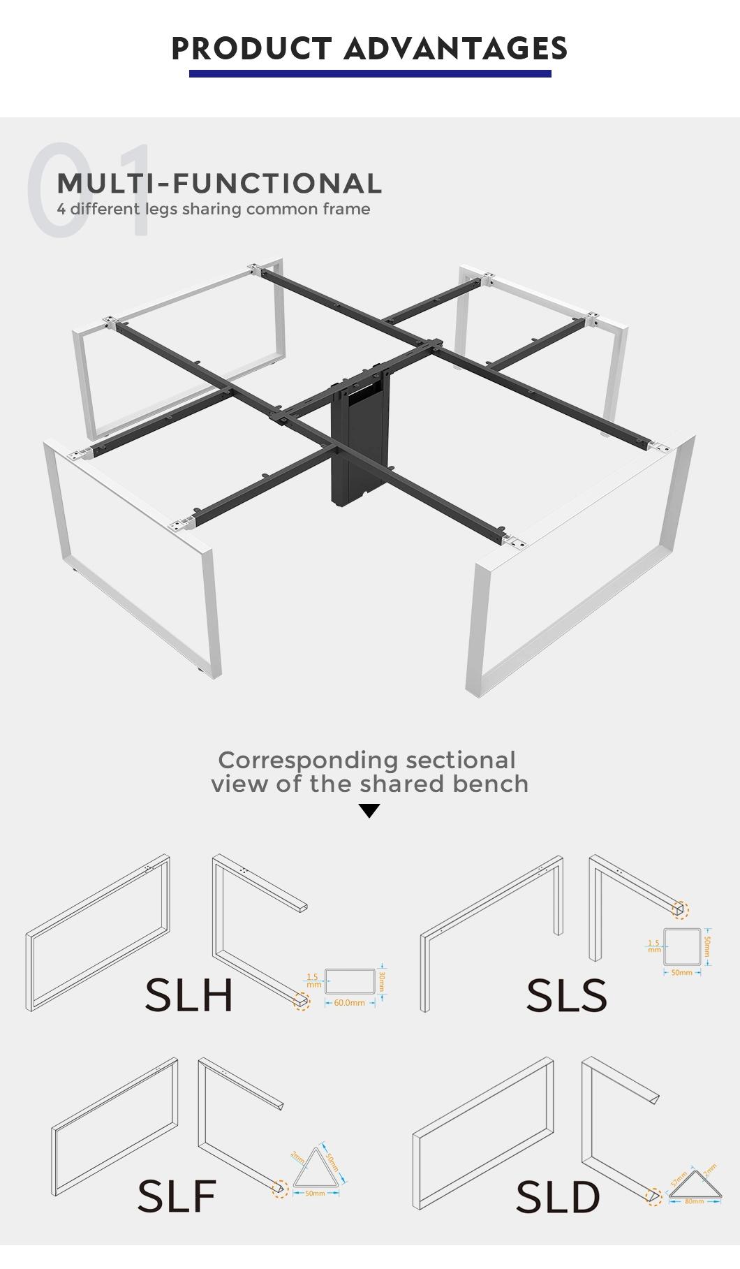 Modern Factory Price 8 Seaters Benching Desk Office Workstation Office Furniture with Screen