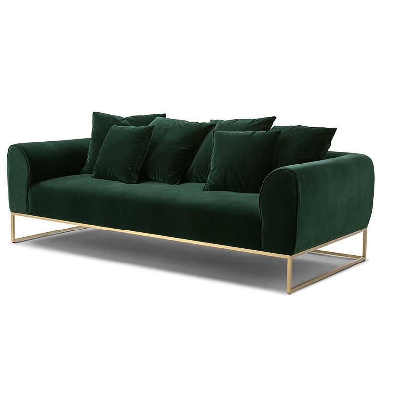 Green Modern Design Lounge Fabric Home Furniture Couch Living Room 1-3 Seaters Sofa