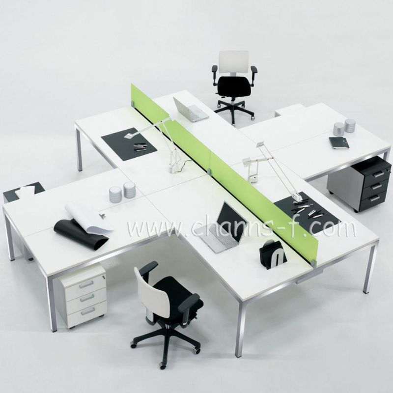 Popular Computer Desk Wood Office Furniture with Partition