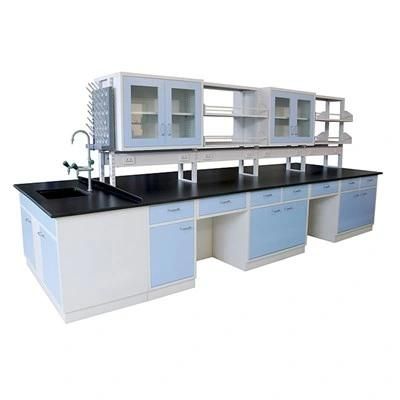 School Wood and Steel Hospital Laboratory Work Bench, Hospital Wood and Steel Lab Furniture/