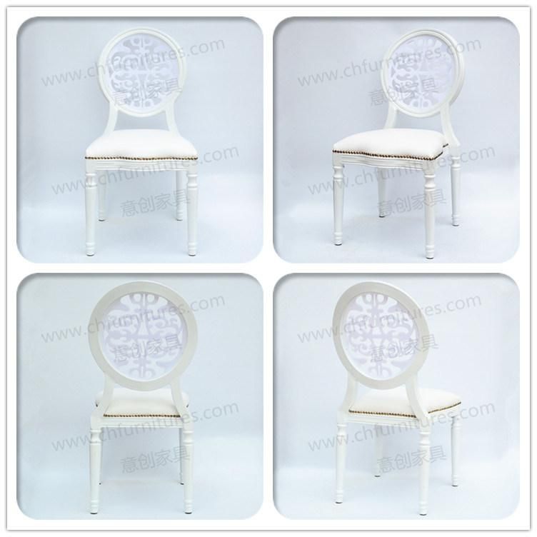 Hotel Modern Imitation Wood Dining Chair in White Hc-D13