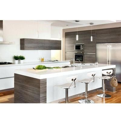 Wood Luxury Kitchen Cabinets Large Storage Furniture with Top Quartz