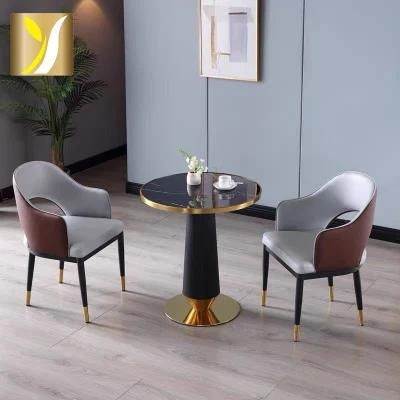 Wholesale Price Modern Home Hotel Furniture Simple High Quality Metal Marble Dining Table