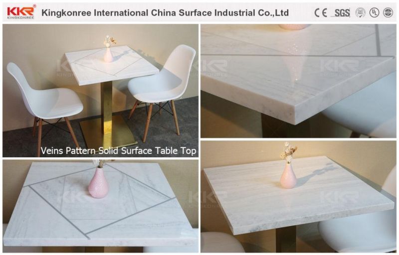 Artifical Stone Marble Dining Solid Surface Square Table