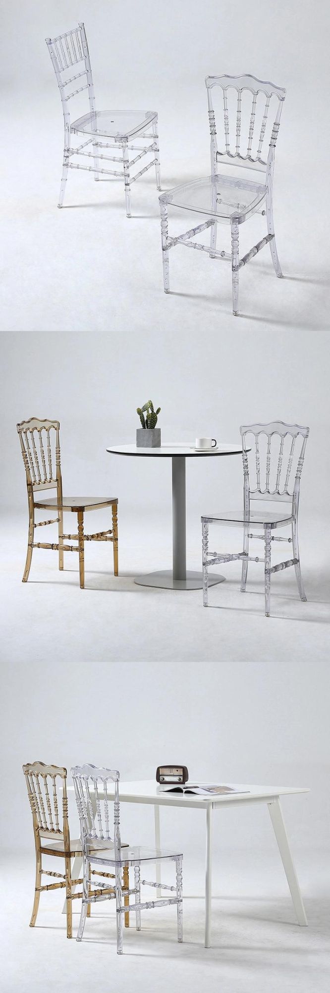 Home Outdoor Banquet Furniture PC Dining Room Chairs Crystal Clear Wedding Chair Crystal Transparent Chair