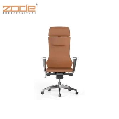 Wholesale Modern Luxury High Back Computer Genuine Leather Chair Stainless Steel