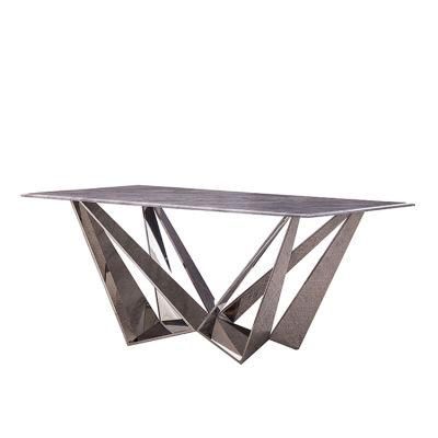 Unique Design Dining Room Furniture Modern Dining Table with Metal Base