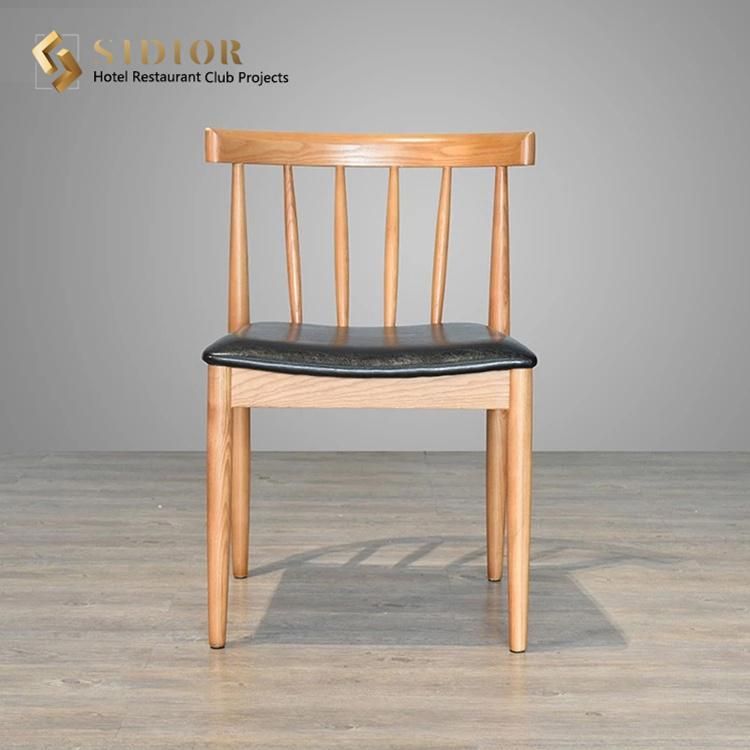 Cafe Furniture Modern Timber Chair Without Armrest