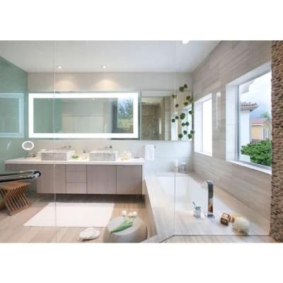 Modern Laminated Wall Mounted Bathroom Furniture Cabinets Mirror Vanity with Integrated Basin