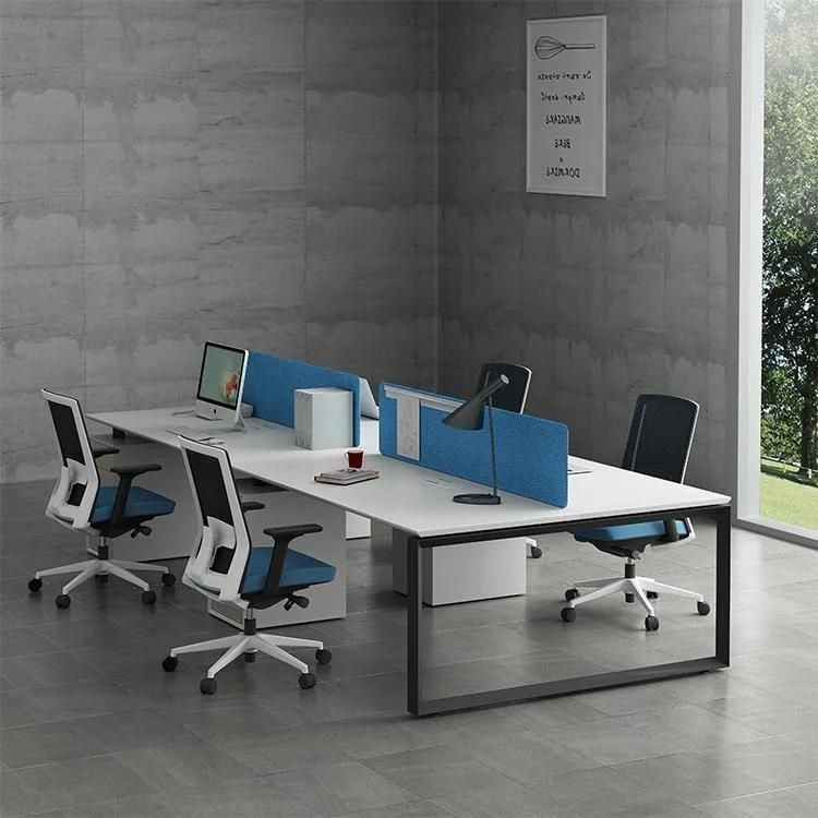 Modern Modular Office Furniture Staff Workstation Table 4 Seater Office Desk