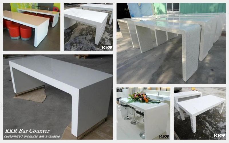 Kkr Solid Surface Custom Make Long Bar Table Bar furniture Bar Tables