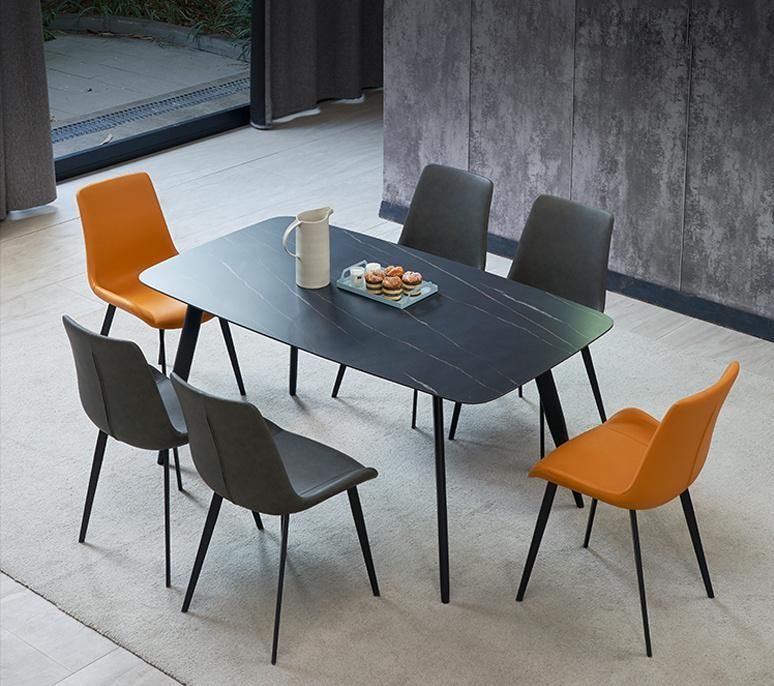 China Factory Wholesale Hot Sales Dining Furniture Steel Base Dinner Chairs