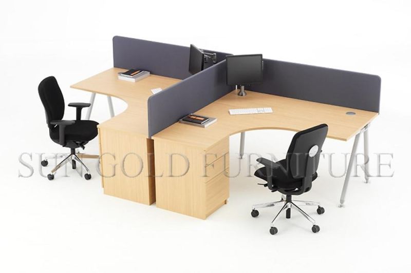 Modern New Center Table Office Partition for 2 Person (SZ-WST829)