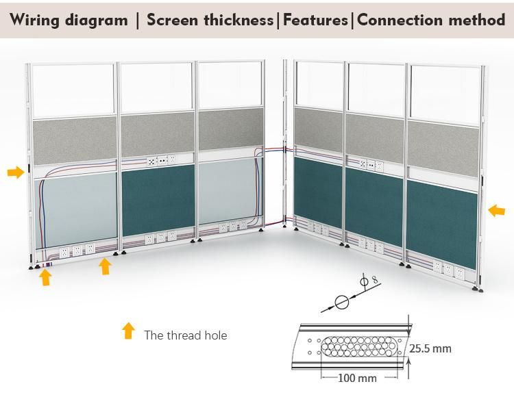 Popular Design Desk Table Customized Cubicles Workstation Office Furniture