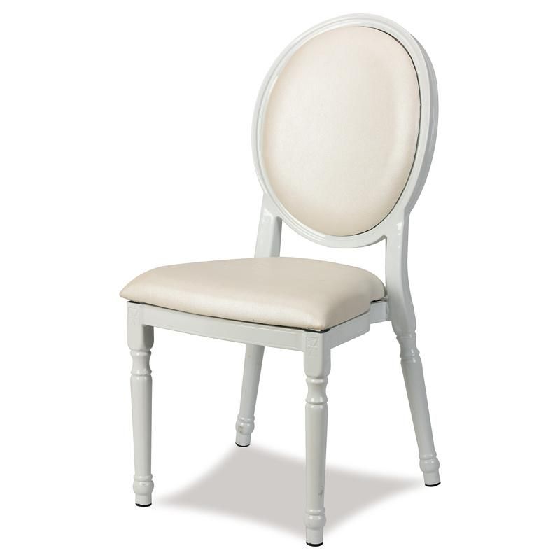 Metal White Wedding Chair (Stackable)