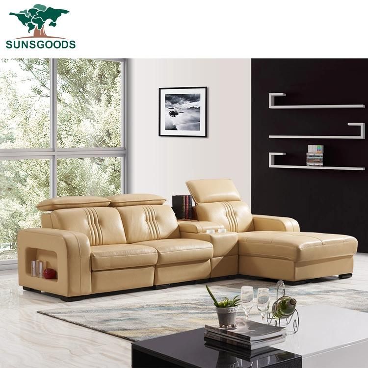 Wholesale Modern Furniture Real Leather Sofa Living Room Genuine Leather Chinese Sofa