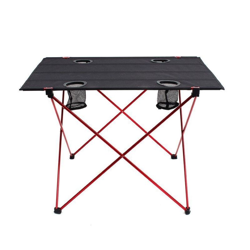 Aluminum Folding Camping Table with Cup Holder (EFT-06)
