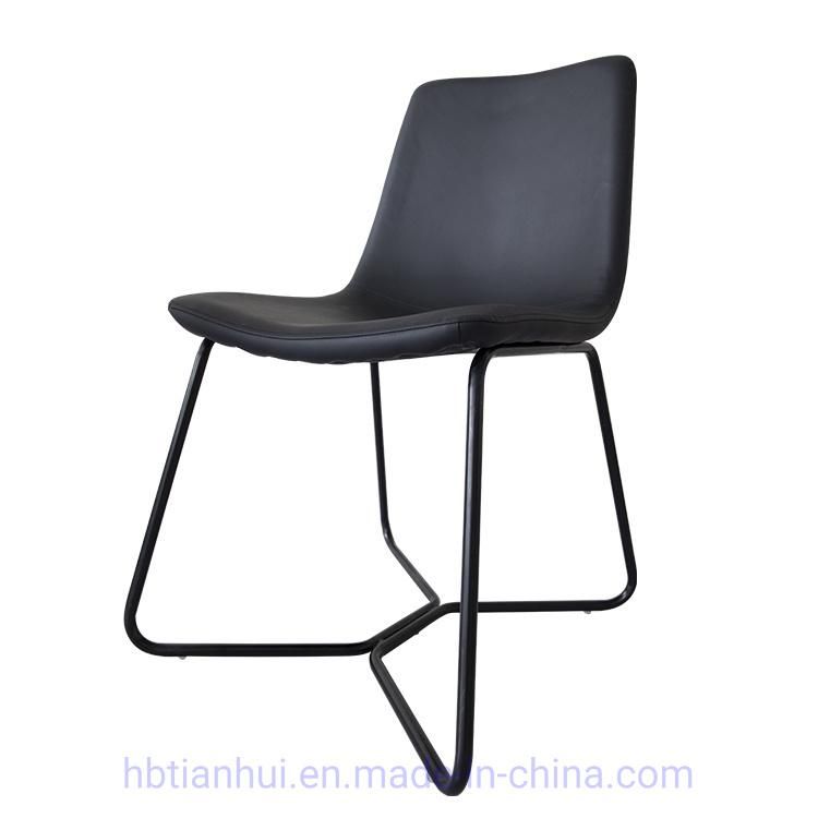 Modern High Back Velvet PU Luxury Dining Chair Metal Leg Stainless Steel Chairs