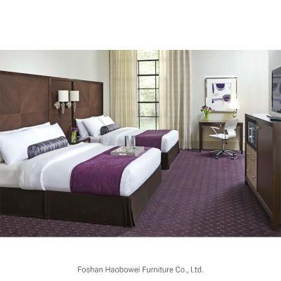 Dark Engineered Wood Grain Hotel Room Furniture for Sale C01