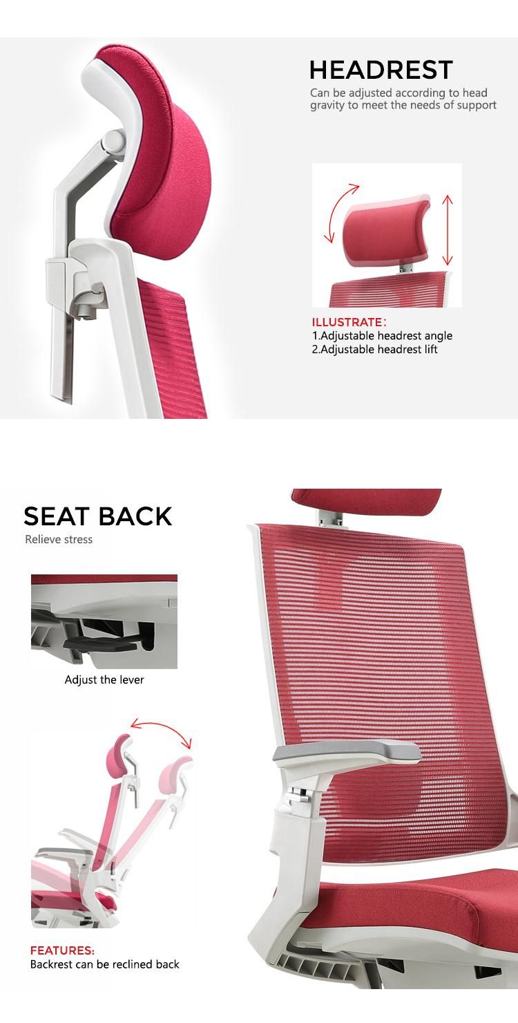 Modern Style Swivel Chair Ergonomic Computer Desk Mesh Fabric Office Chair