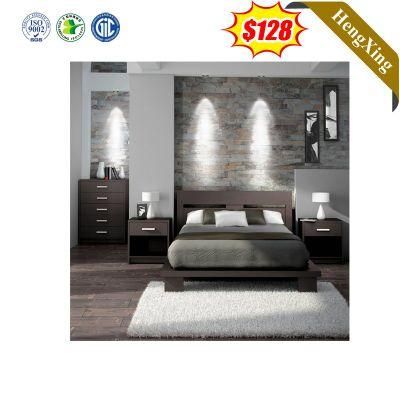 5 Star Hotel Project Modern Home Bedroom Furniture Melamine Double King Wooden Bed