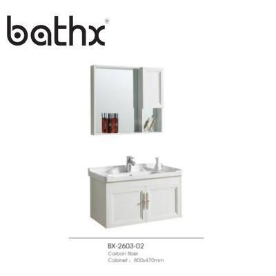 Modern design Wall Mounted Aluminum Metal Alloy Mirror Bathroom Basin Vanity Cabinet
