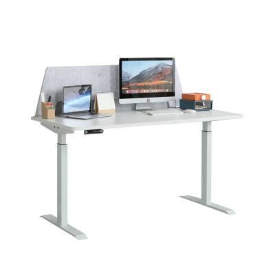 Electric Standing Desk Height Adjustable Table, Ergonomic Home Office Furniture with Splice Board, Black Frame