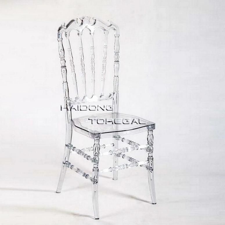 Silver Color Acrylic PC Resin Chiavari Chair Rental Dining Furniture