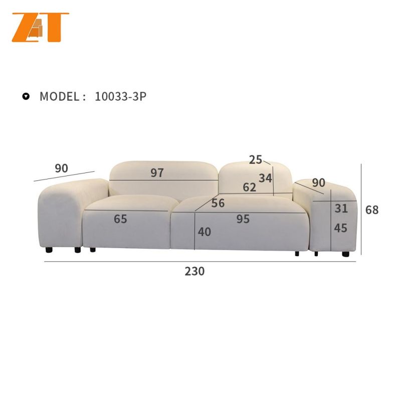 Custom Comfortable Sofa Furniture Two Seat Fabric Sofa