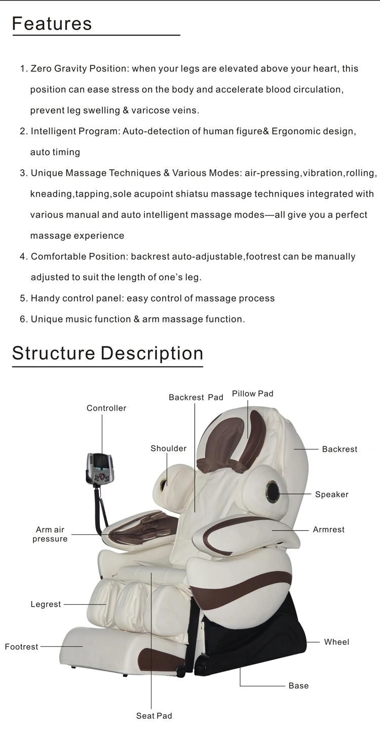 My-S029 Massager Products Multi Functional Electric Zero Gravity Cheap Massage Chair