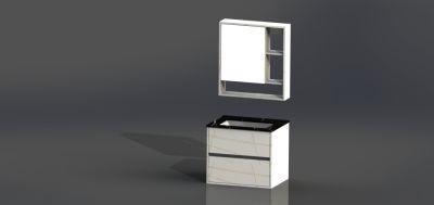 Exquisite Exterior Design White and Black Color Wall-Mounted Bathroom Furniture