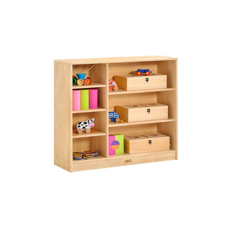 Preschool and Kindergarten Wooden modern Furniture, Wooden Library Furniture Kids Bookshe School Kids Storage Display Shelf Bookcase