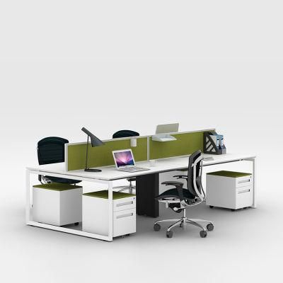 China Manufacturer Modern Modular Office Furniture Workstation 4 Seater Office Workstation Desk