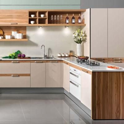 Modern Black Matt Customized Kitchen Cabinets Designs with Island