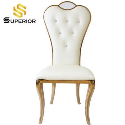 Event Wedding Ceremony Restaurant Chair of Gold Color Round Feet
